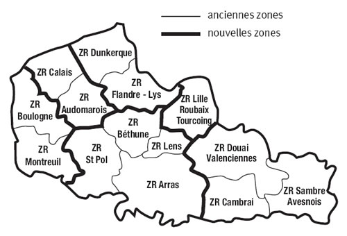 SNEP Lille : Les zones de remplacements